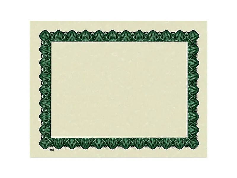 Great Papers Metallic 8.5 x 11 Certificates Beige/Green 934200