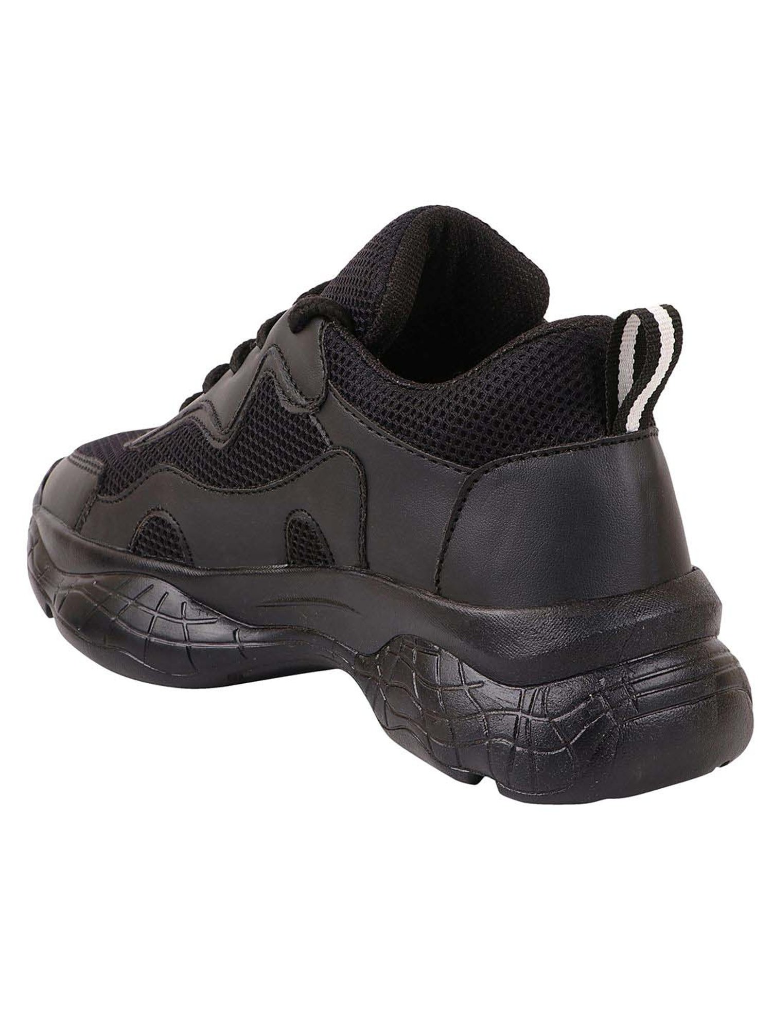 Shoetopia Kids Black Walking Shoes