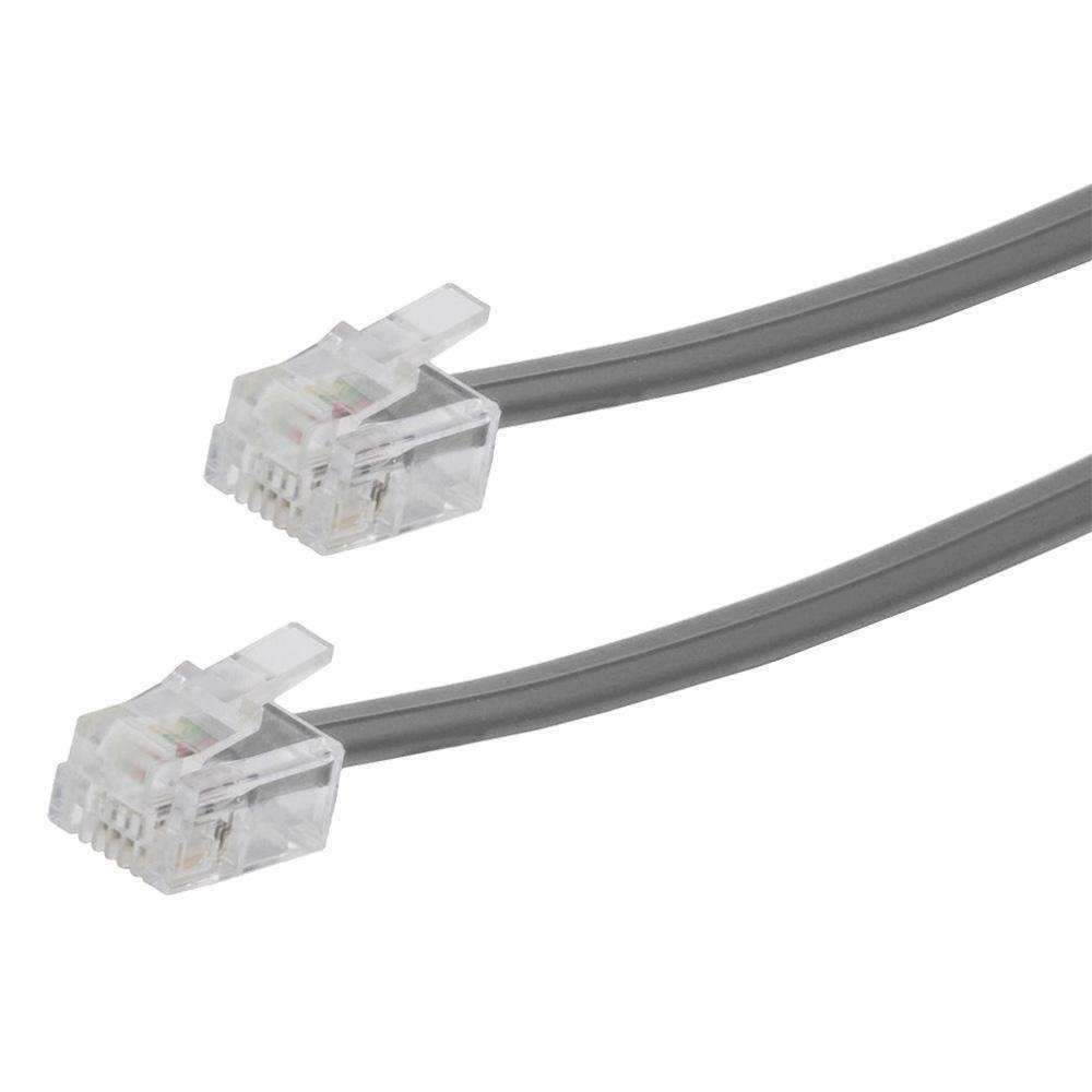 2 FT Feet RJ11 4C Modular Telephone Extension Phone Cord Cable Line Wire Satin