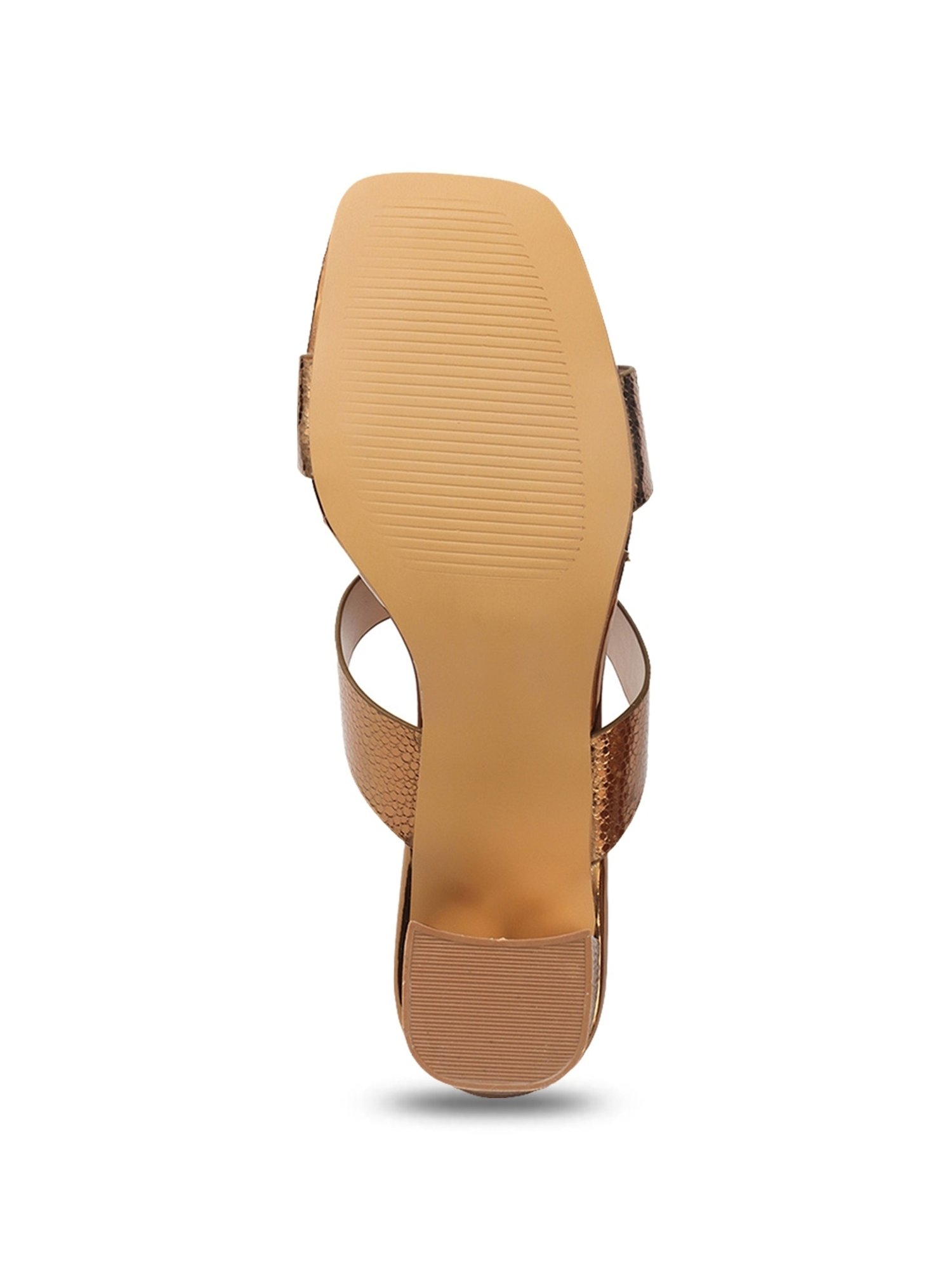 Elle Women's Antique Gold Casual Sandals