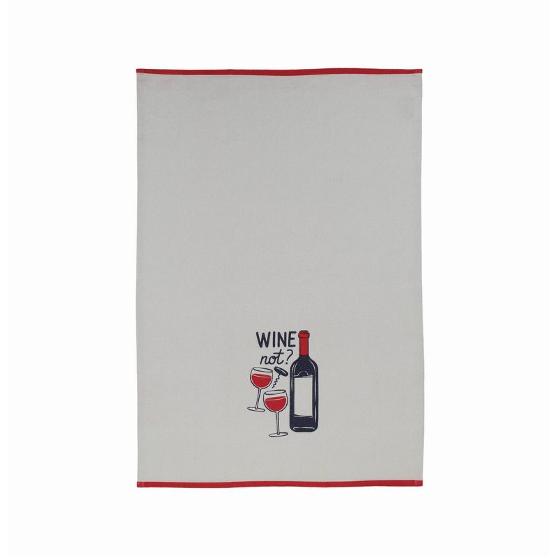 2pk Designer Wine Print Kitchen Towels - MU Kitchen