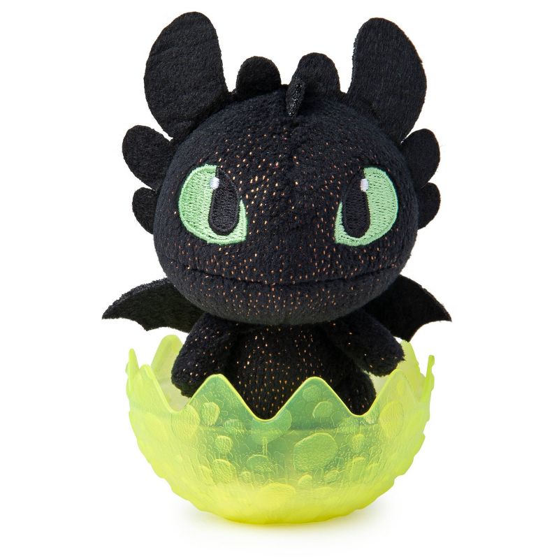 DreamWorks Dragons Legends Evolved Baby Toothless Collectible 3" Plush Dragon in Egg