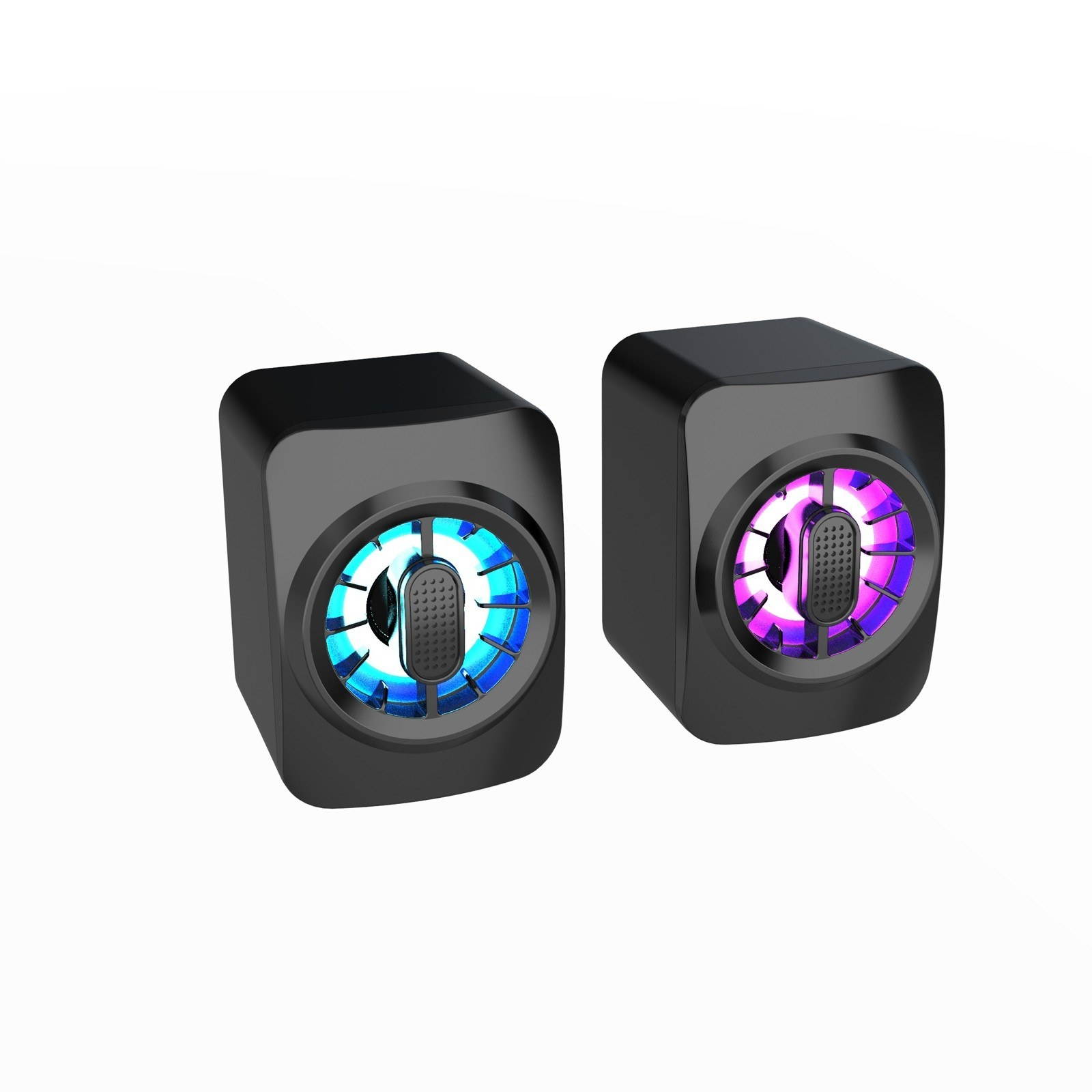 A1 Computer Speaker Portable Mini RGB Speaker USB Powered 3.5mm Wired Sound Box 6W Subwoofer Volume Control