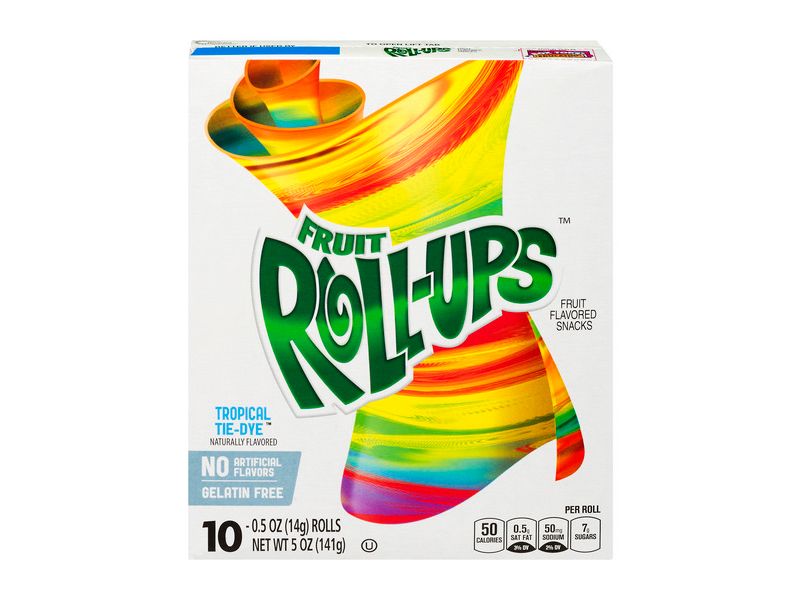 Betty Crocker Fruit Roll-Ups Tropical Tie-Dye Snacks - 10ct