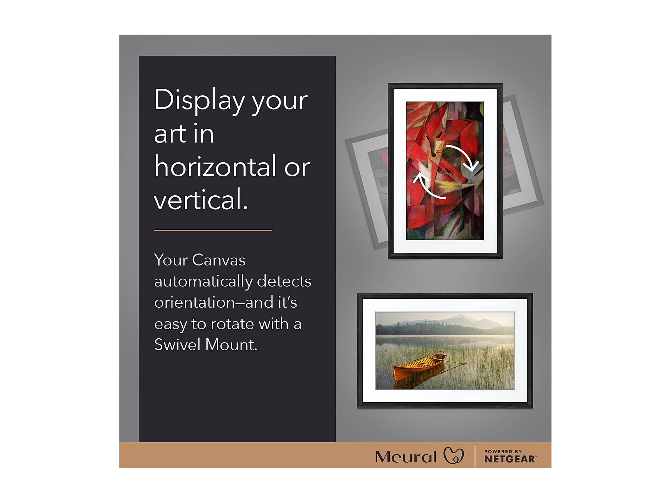 NETGEAR Meural Canvas II - the Smart Art Frame with 21.5 in. HD Digital Canvas | 16 x 24 White Frame | Wi-Fi-Connected (MC321WL)