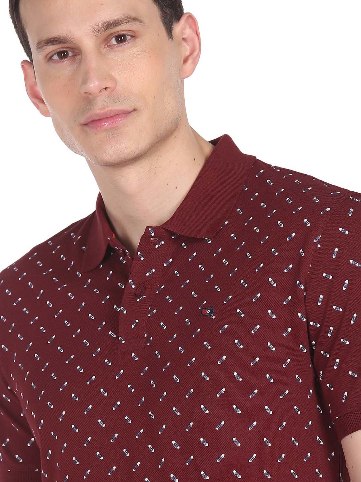 AD by Arvind Maroon Polo T-Shirt