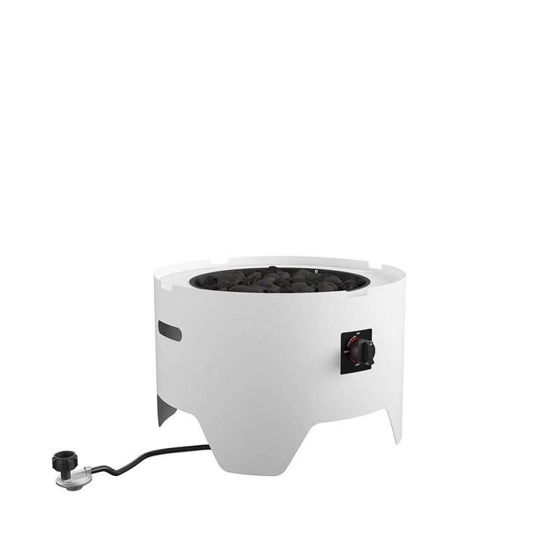 Astra 23" Fire Pit White - CosmoLiving by Cosmopolitan