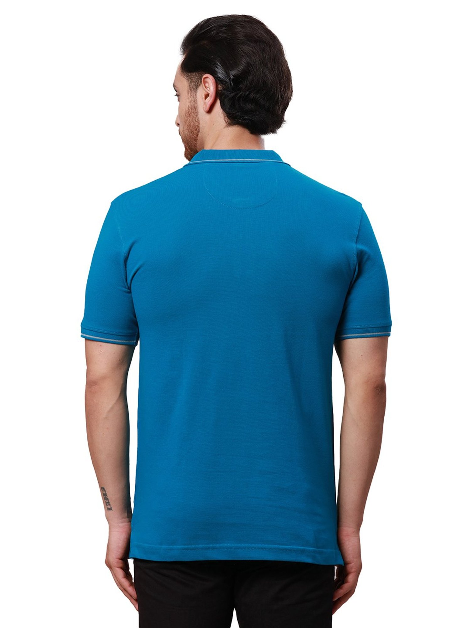 Raymond Dark Blue Contemporary Fit Polo T-Shirt