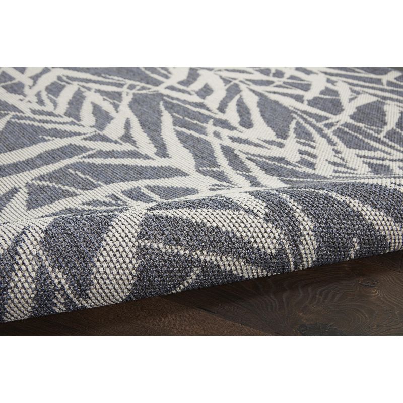 5'3"x7'3" Rectangle Indoor and Outdoor Leaf Area Rug Beige - Nourison