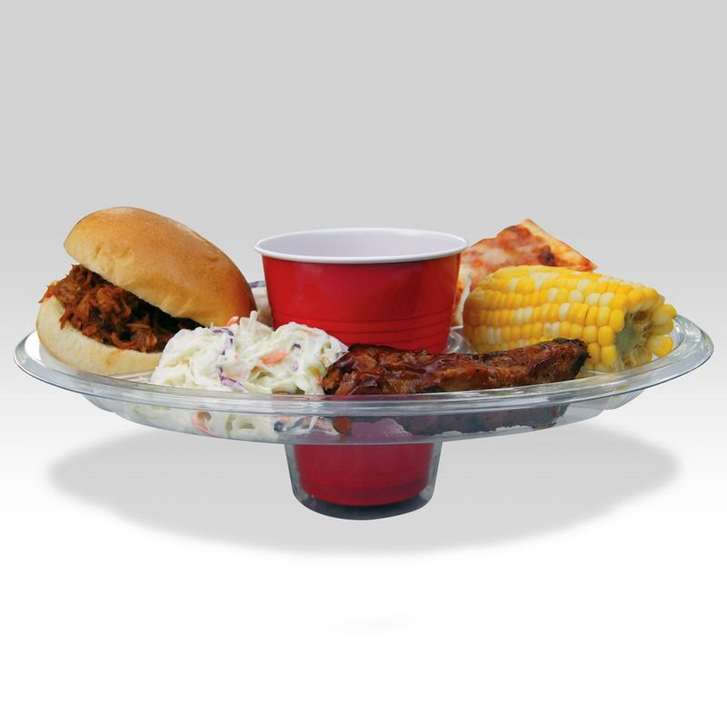 Disposable Dinnerware Set Clear - Super Tailgate Plate