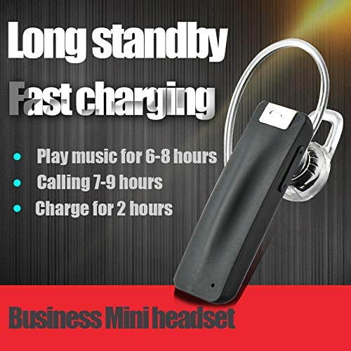 Q18B Bluetooth Headset,Hands-Free Bluetooth Earpiece Headphones for Cell Phones, Noise Cancelling Wireless Earpieces w/Mic for Business/Driving/Office, Compatible with iPhone/Samsung/Android