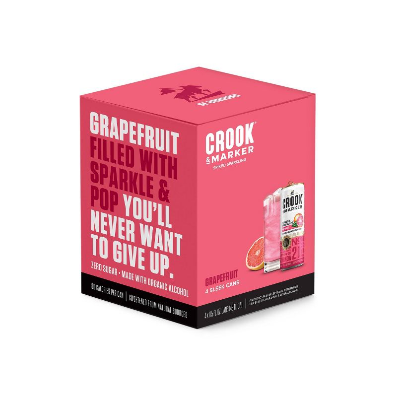 Crook & Marker Grapefruit Spiked & Sparkling - 4pk/11.5 fl oz Cans