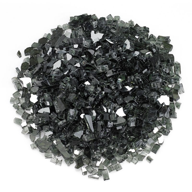 American Fireglass 10 LB Bag 1/4 Inch Reflective Fireplace & Firepit Fire Glass, Black