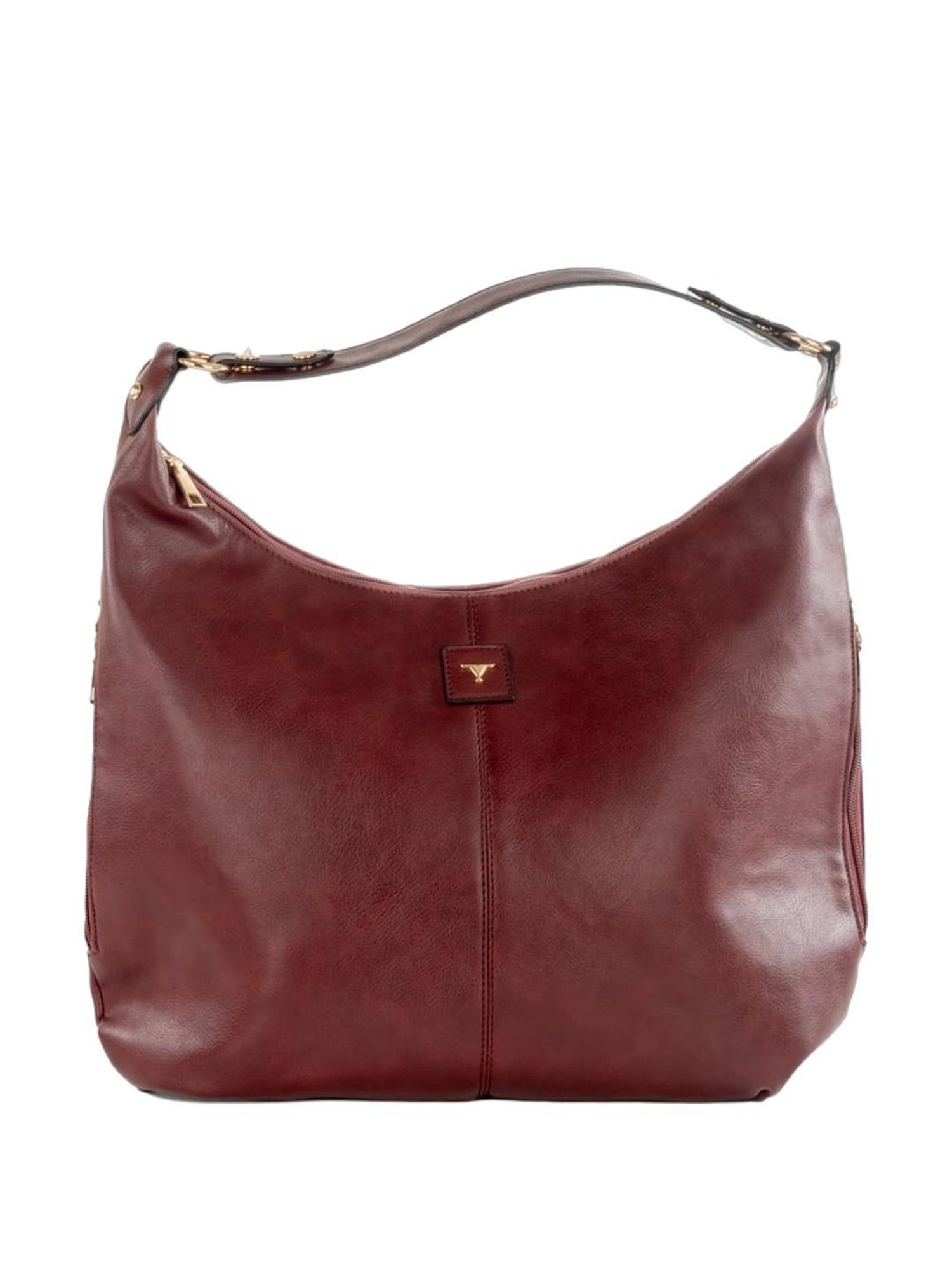 BULCHEE Burgundy Solid Sling Handbag