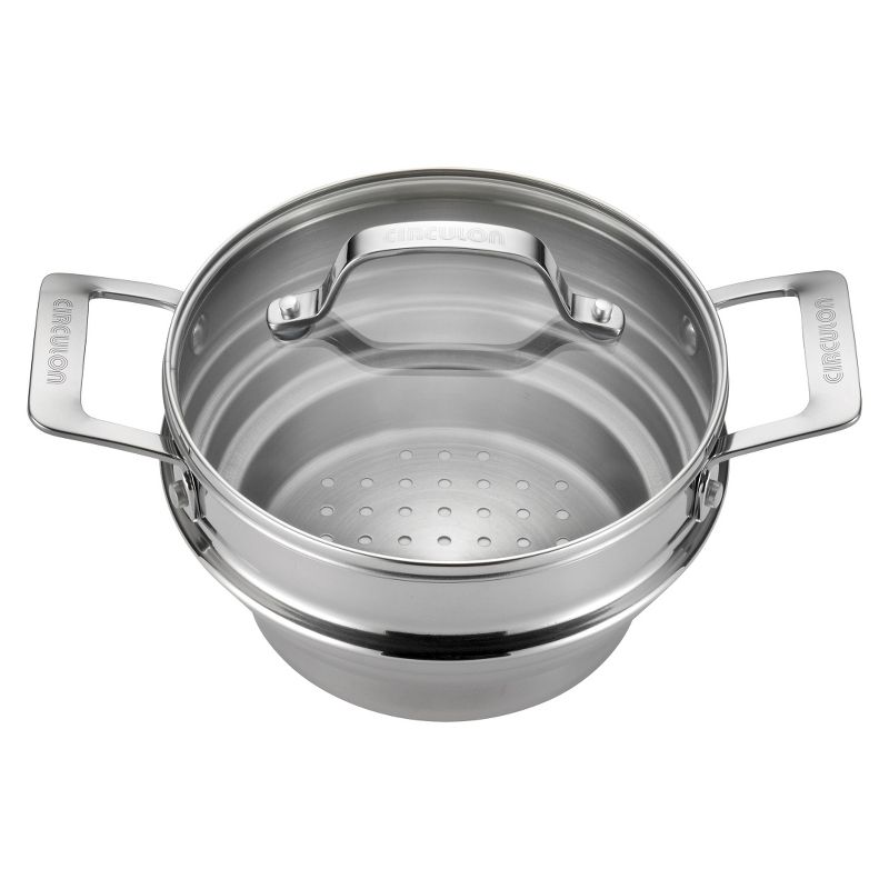 Circulon Genesis Universal Stainless Steel Steamer with Lid - Silver