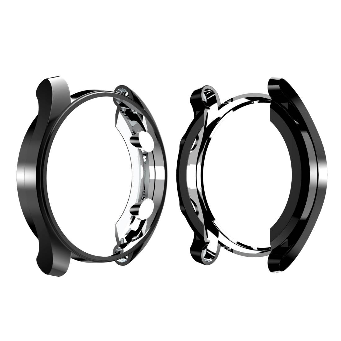 For HUAWEI Watch GT Elegant 42mm ENKAY Hat-prince 2 in 1 Full Coverage Electroplate TPU Case + 0.2mm 9H 2.15D Curved Edge Tempered Glass Film