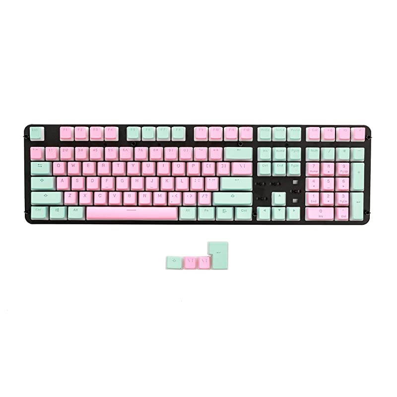 108 Double Shot PBT Pudding Keycaps Keyset for Mechanical Gaming Keyboard MX Switches Miami Vice