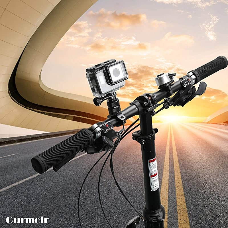 Aluminum Bike Bicycle Handlebar Mount for Gopro Hero 9 BlackHero 8765AKASODJI Osmo ActionSJCAMYI and More Action Cameras 360 Degrees Rotary Bike Bicycle Seatpost Rack Mount