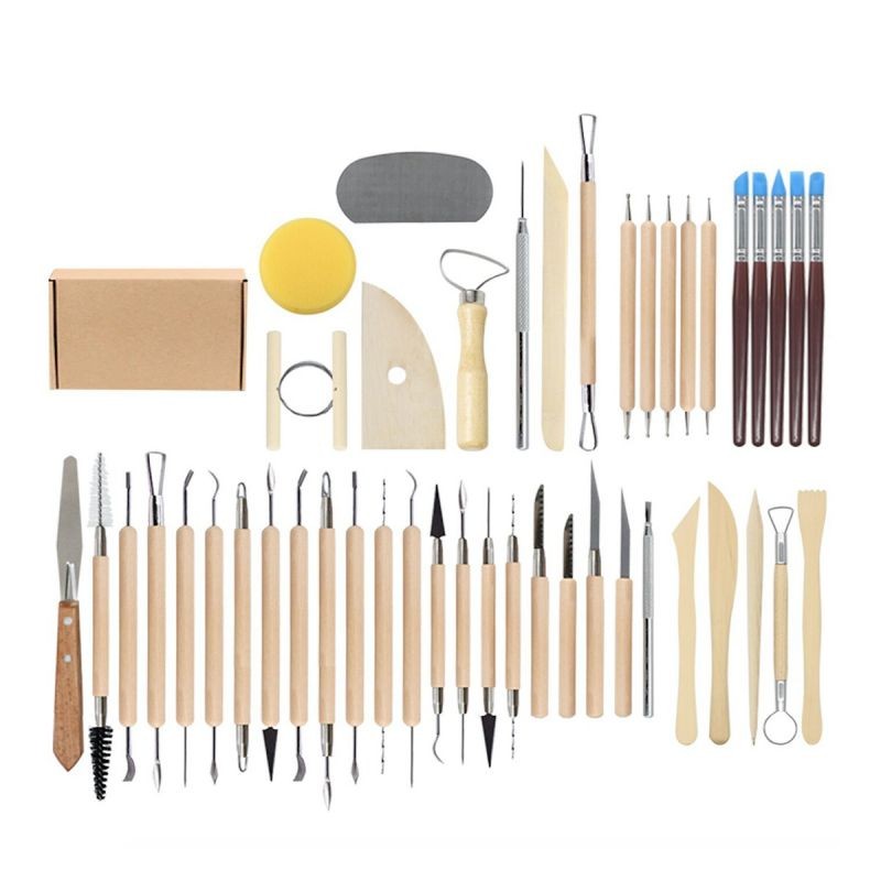 45pcs Ceramic Clay Tools Pottery Sculpting Tools Set for Beginners Professional Art Crafts