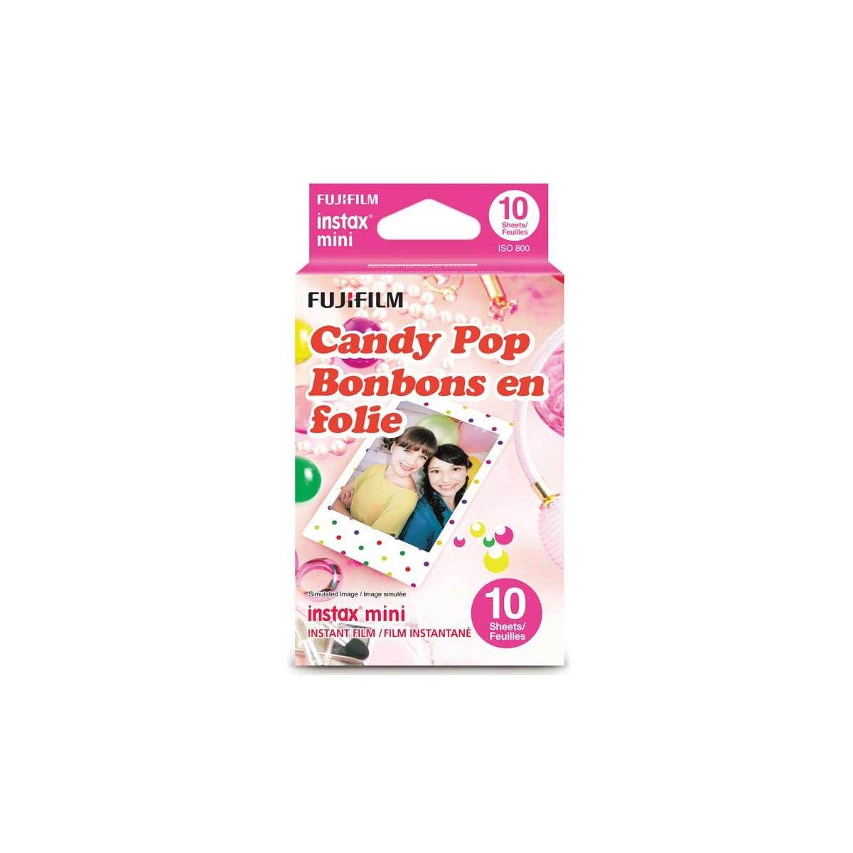 Fujifilm Instax Mini Candy Pop Color Film for Instax Mini Cameras, 10 Sheets
