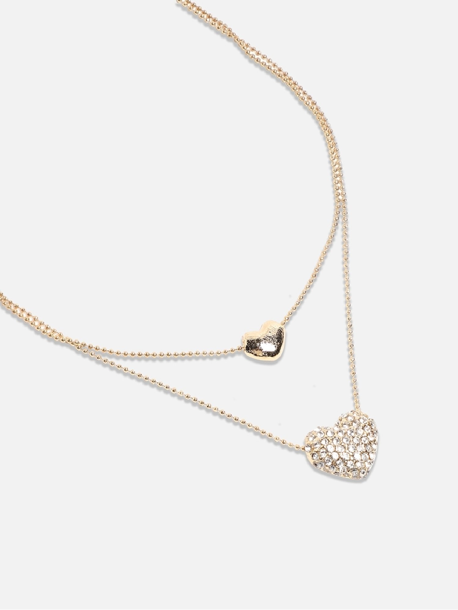 Sohi women's bling heart multistrand champayne gold