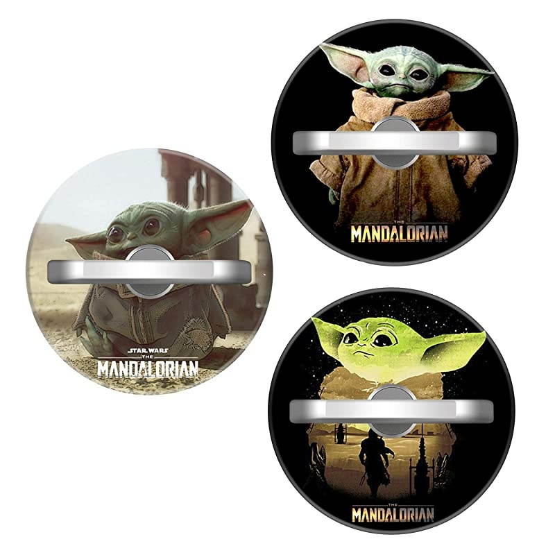 Ring Stand, Superheroes [3 Pack] 360 Rotation Cell Kickstand Finger Grip Holder Mount for i6s/6 Plus/8/7 Plus, iX, Samsung S9/S9 Plus/Note 9, Smartand Tablet (Baby Yoda)