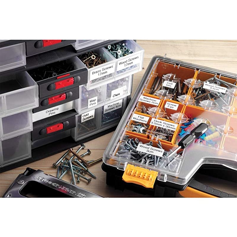 Pack Compatible Label Tape Replacement for DYMO Rhino 18444 Tapes Industrial Permanent Vinyl Label Tapes 12mm Black on White 12 inch x 18 feet Compatible with DYMO Rhino 200 4200 Label Maker