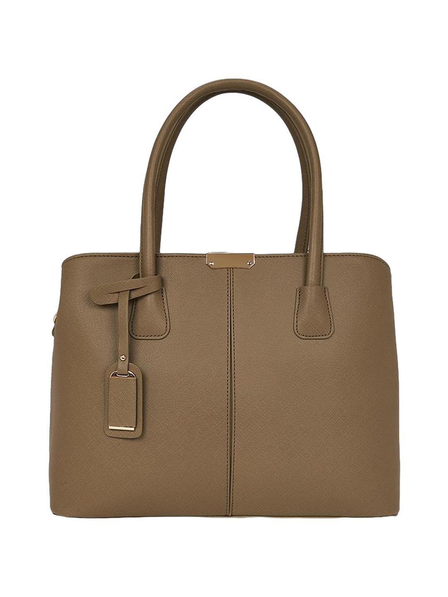 Forever Glam by Pantaloons Khaki Solid Handbag