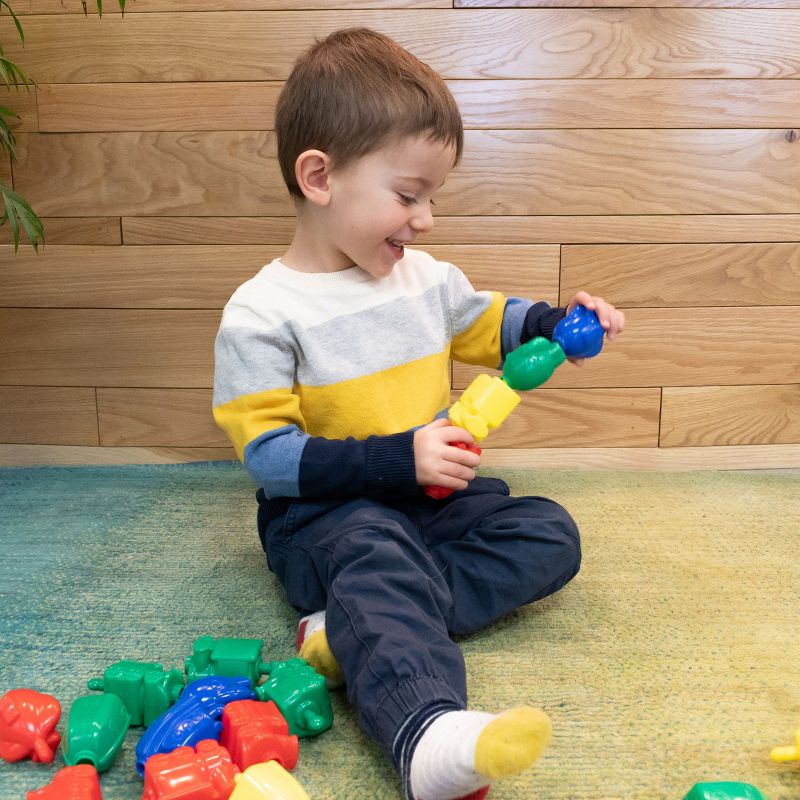 Childcraft Corrugated Building Blocks, Various Sizes, Primary Colors, set of 84