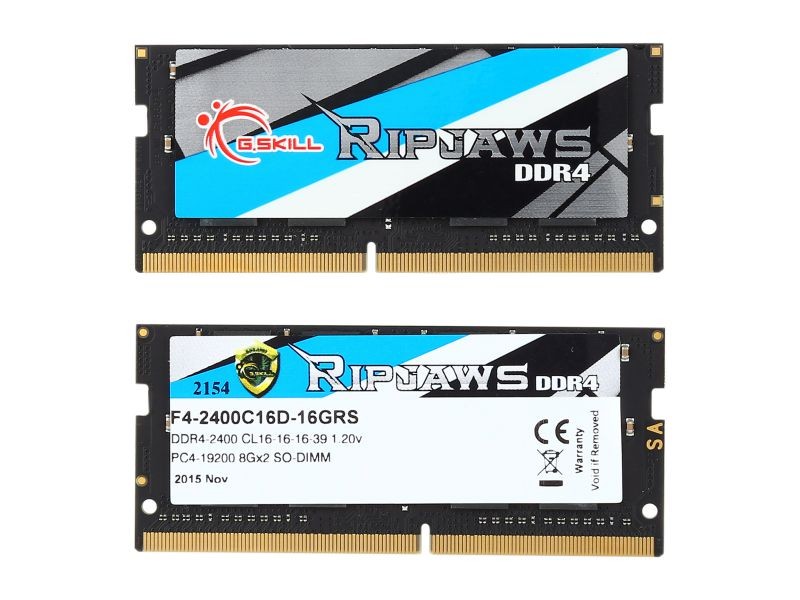 G.SKILL Ripjaws SO-DIMM 8GB 260-Pin DDR4 SO-DIMM DDR4 3200 (PC4 25600) Laptop Memory Model F4-3200C18S-8GRS