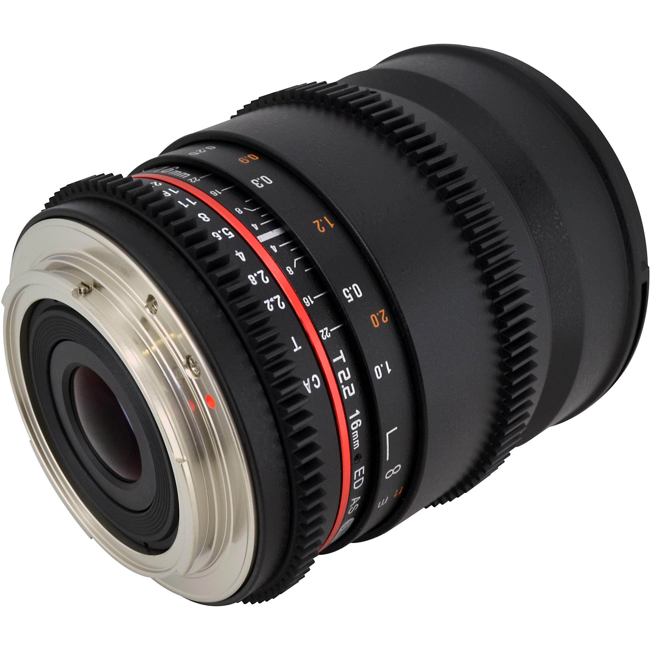 ROKINON 16mm T2.2 Cine Wide Angle Lens for Nikon F Mount