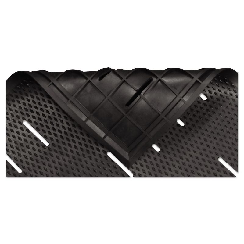 3'x4' Rectangle Solid Floor Mat Black - Guardian