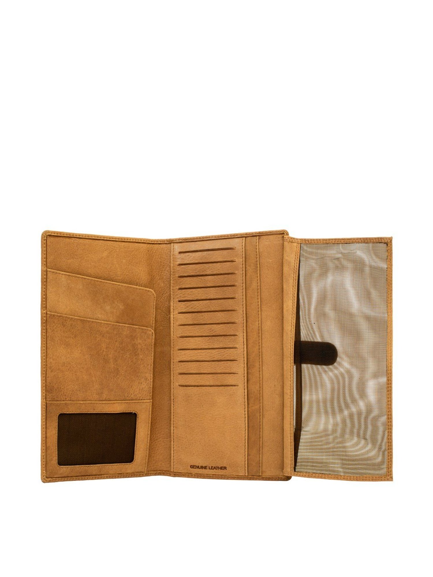 Eske Clover Brown Solid Small Passport Holder
