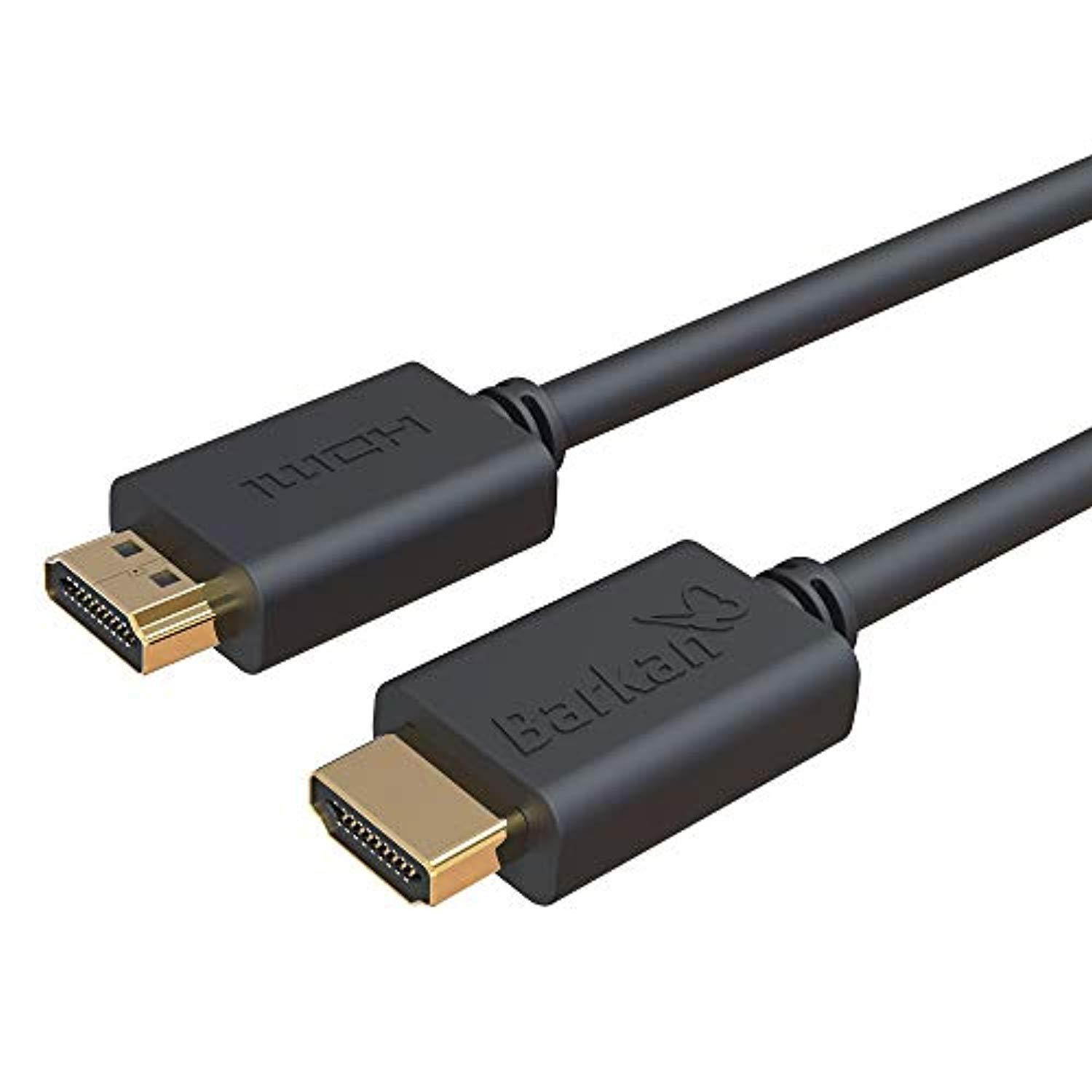 barkan 35ft hdmi cable, high speed+ ultra-high definition 4k, with ethernet, black