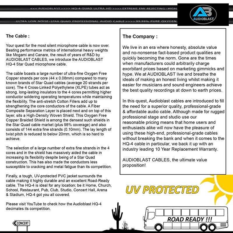 3 Units 5 Foot HQ4 Star Quad Balanced Male to Female Microphone Cables with Amphenol AX3M AX3F Silver XLR Connectors UV Protected Road Ready