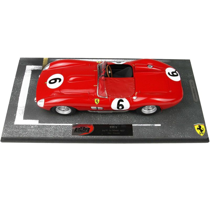 Ferrari 335S #6 Phil Hill - Peter Collins 24 Hours of Le Mans (1957) with DISPLAY CASE Limited Edition to 99 pieces Worldwide 1/18 Model Car by BBR
