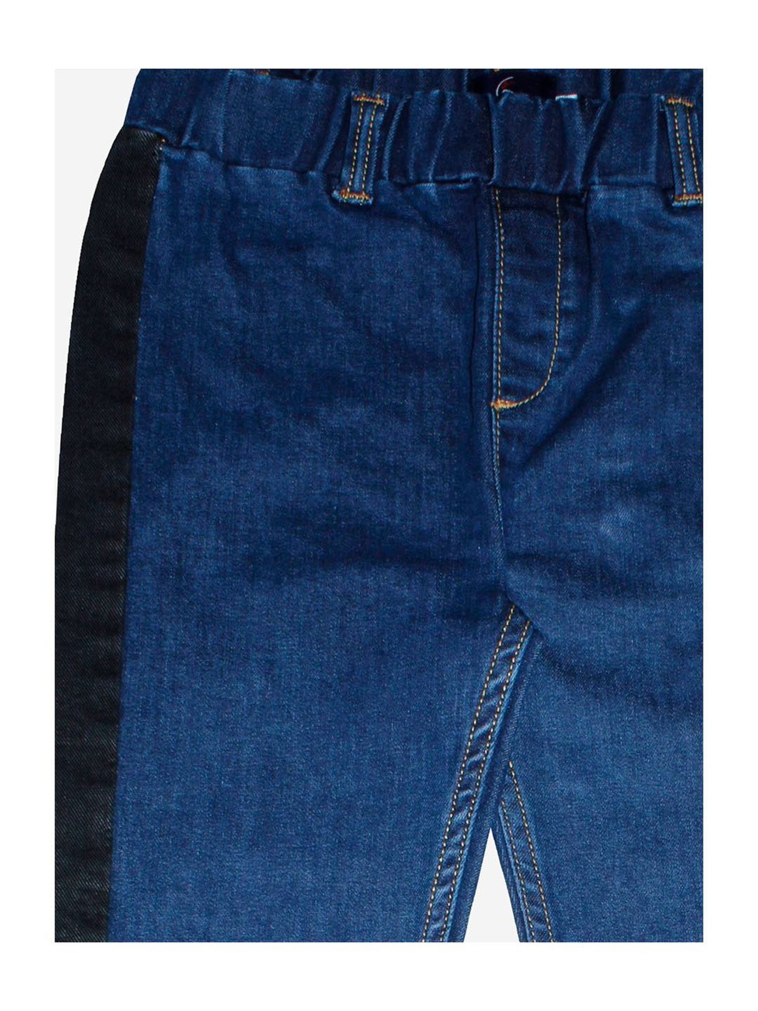 Kiddopanti Girls Blue Solid Jeggings