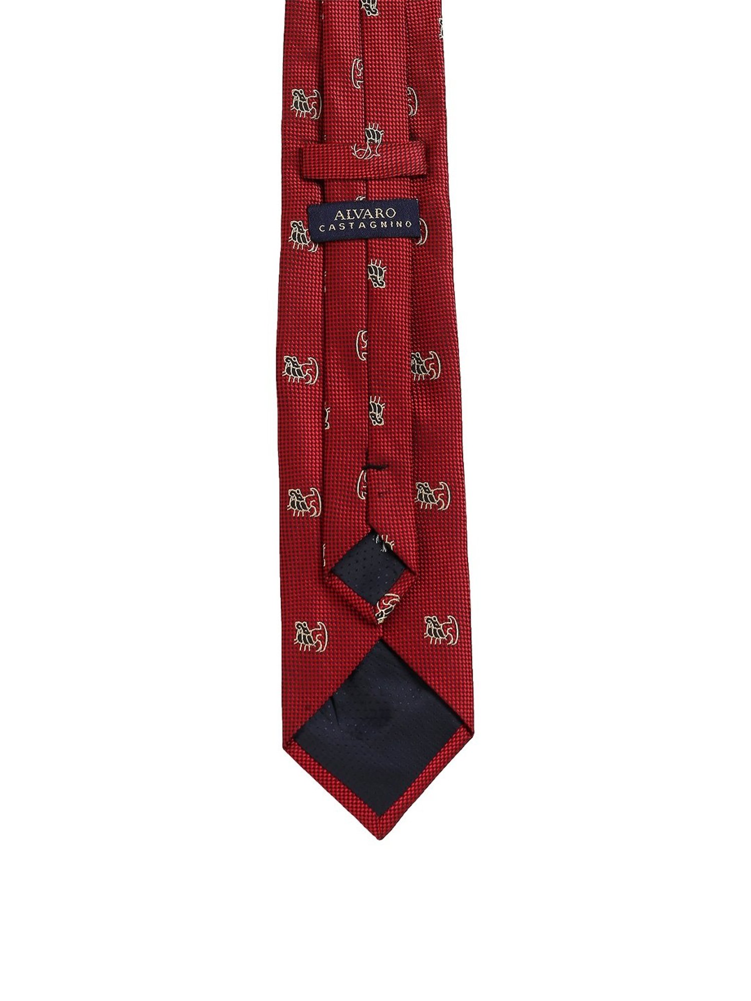 Alvaro Castagnino Red Woven Tie