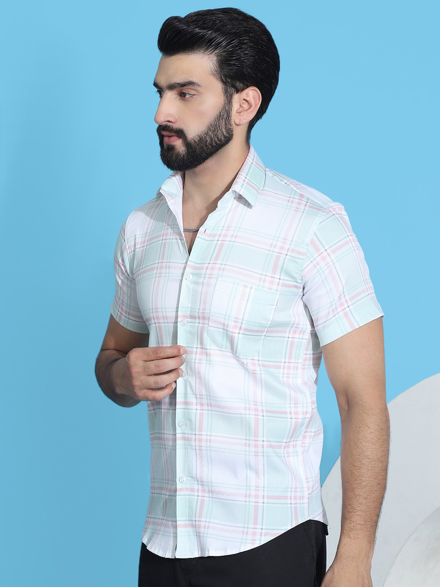 Indian Needle Multicolor Regular Fit Check Shirt