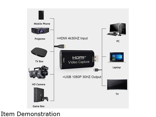 HDMI Video Capture Card, BIFALE Audio Video Capture Card HDMI to USB2.0 1080P Record, Easily Connect DSLR, Camcorder, or Action Cam to PC or Mac for High Definition Acquisition, Live Broadcasting