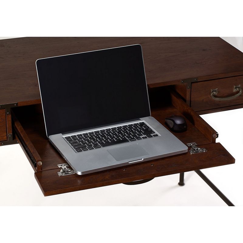 kathy ireland Home by Bush Furniture Writing Desk File 6 Cube Bookcase and Lateral File Coastal