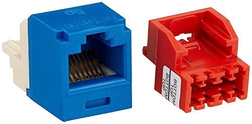 Panduit Modular Jack, Blue, Plastic, Series: Mini Com, Cable Type: Category 5e