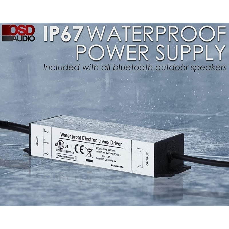 8 quot 100W Bluetooth Outdoor Rock Speaker Water Resistant Pair Granite Grey BTR805