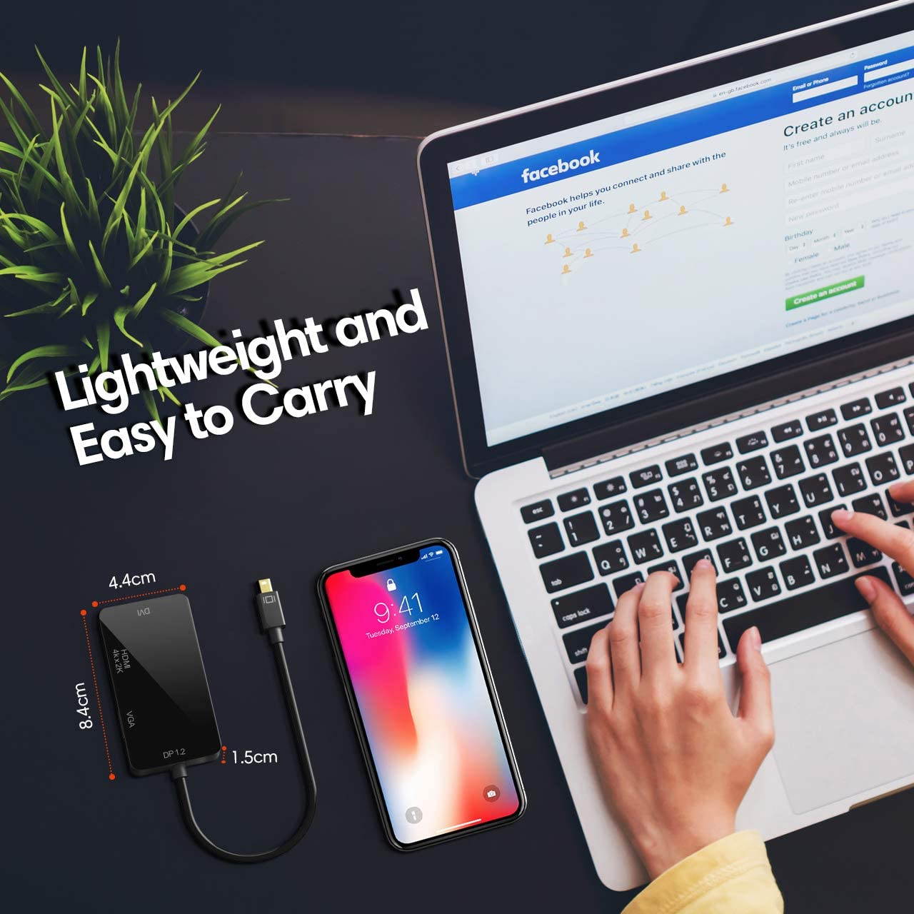 eDragon Display Port to HDMI Converter with Adapter 3 Pack ED713232