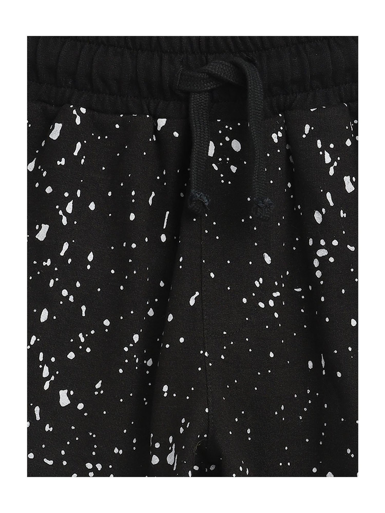 Li'l Tomatoes Boys Black Printed Joggers