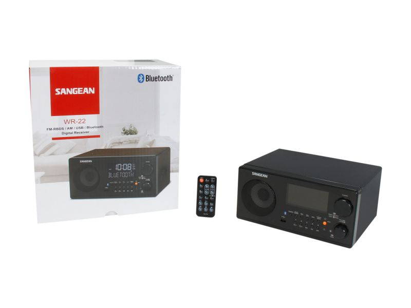 SANGEAN FM-RBDS / AM / USB / Bluetooth Digital Receiver WR-22BK
