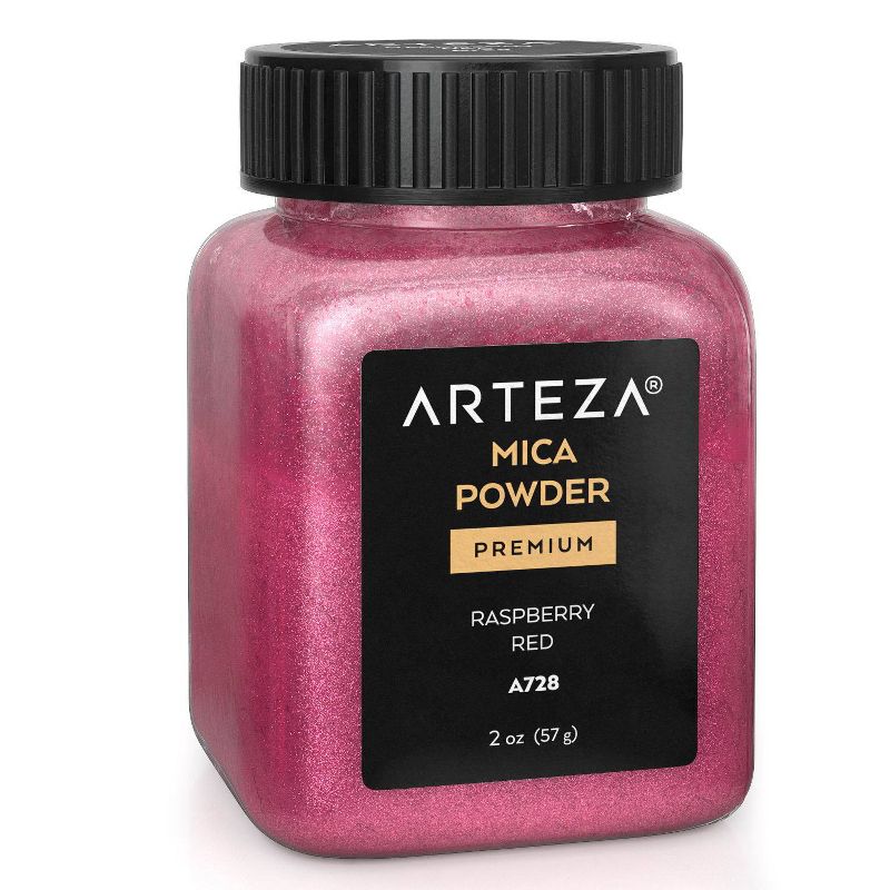 Arteza Mica Powder 57g, Single Color, Raspberry Red  - A728 (ARTZ-3504)