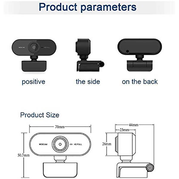 Webcam with Microphone, 1080P HD Streaming USB Computer Webcam [Plug and Play] [30fps] for PC Video Conferencing/Calling/Gaming, Laptop/Desktop Mac, Skype/YouTube/Zoom/Facetime