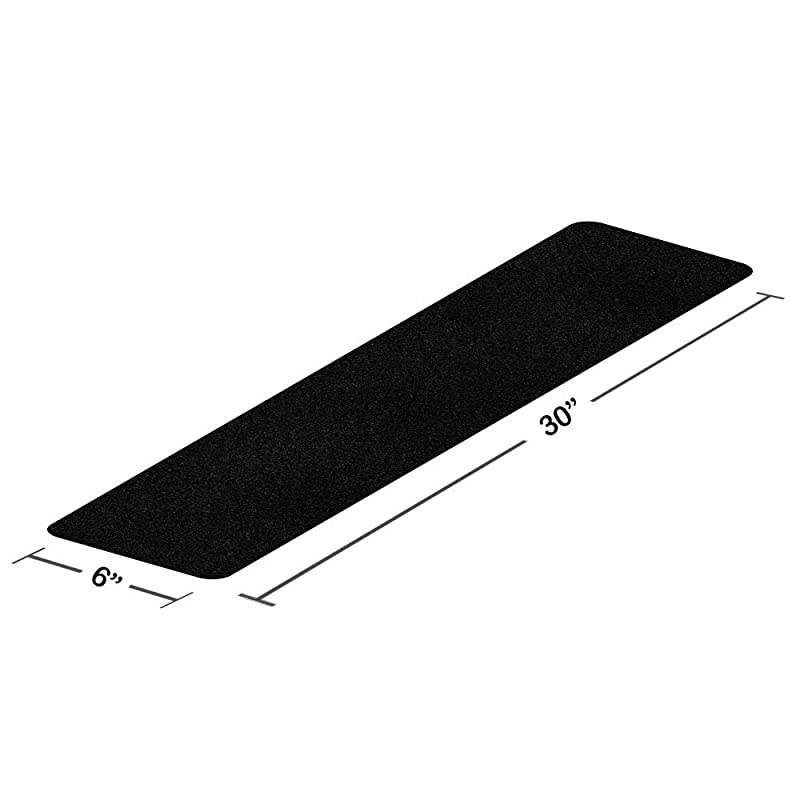Treads Non-Slip 6&rdquo; x 30&rdquo; Outdoor/Indoor (10 Pack) &ndash; Black Heavy Duty Anti Slip Pre- Cut Self Adhesive Tape Strips, No Tools Installation