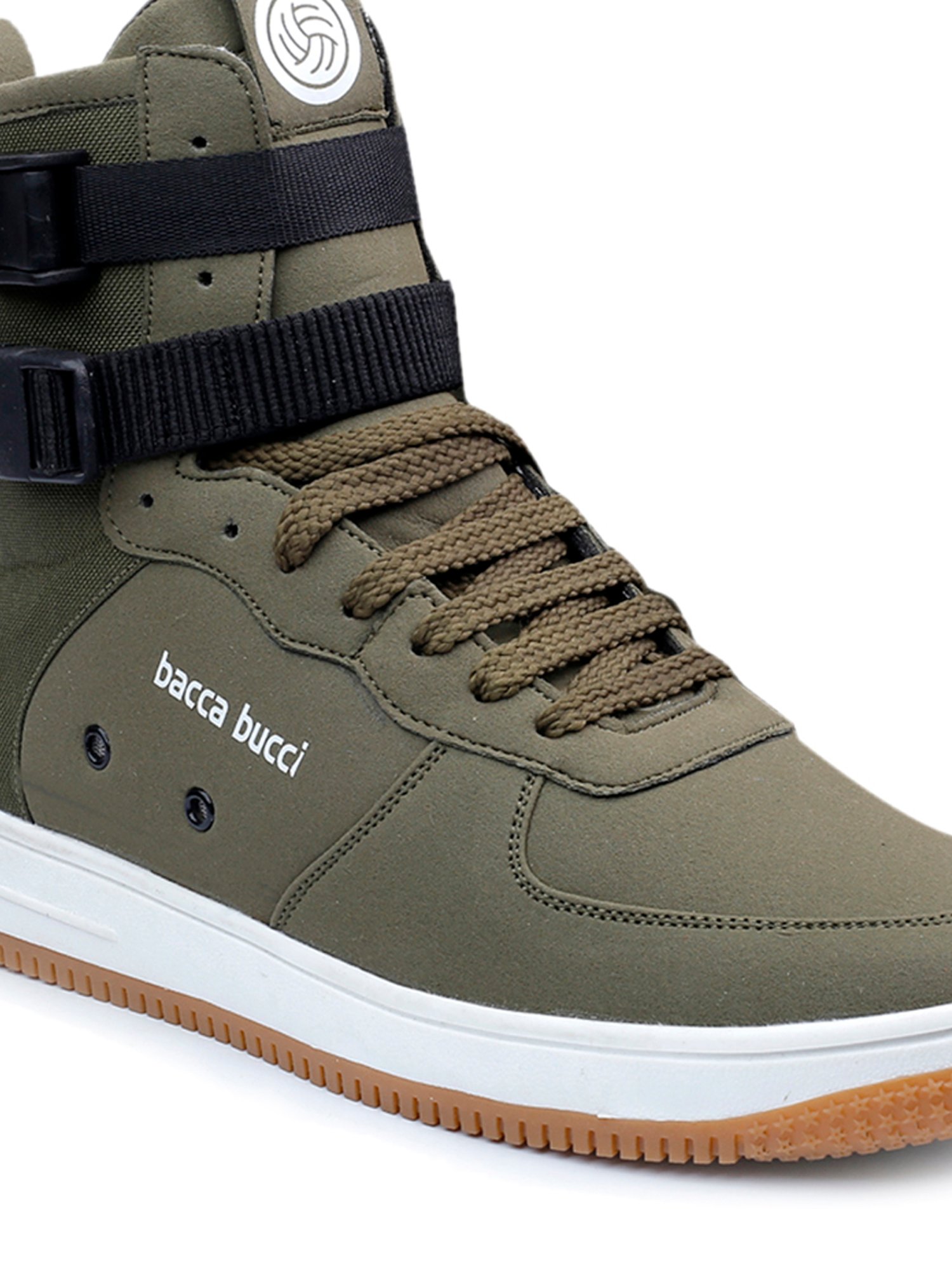 Bacca Bucci Men's HUSTLE Olive Ankle High Sneakers